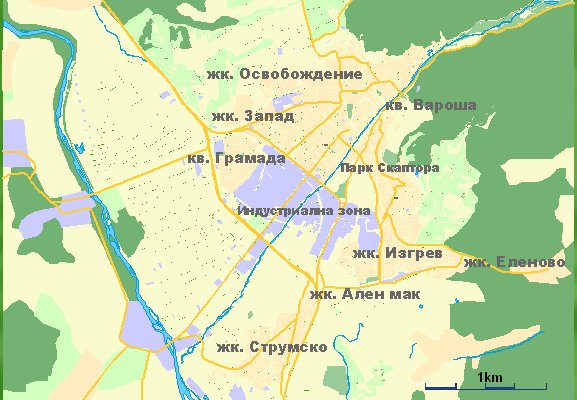 Карта на Благоевград от emaps.bg